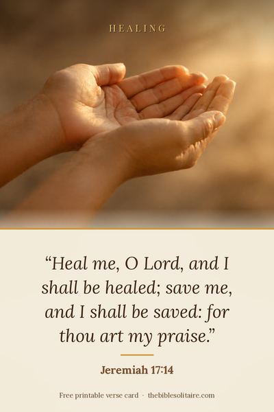 Printable verse card: Jeremiah 17:14