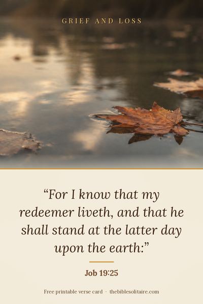 Printable verse card: Job 19:25