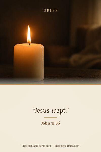 Printable verse card: John 11:35