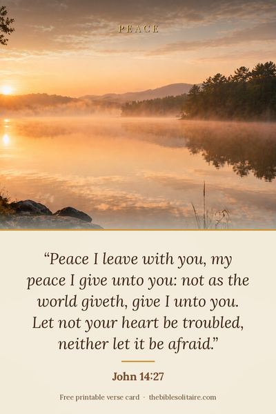 Printable verse card: John 14:27
