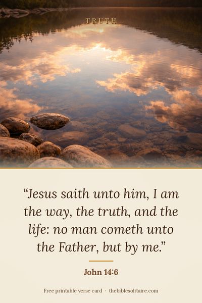 Printable verse card: John 14:6
