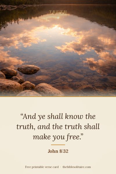 Printable verse card: John 8:32