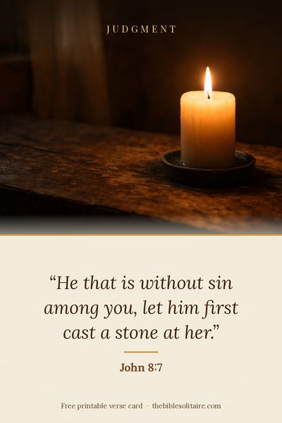 Printable verse card: John 8:7
