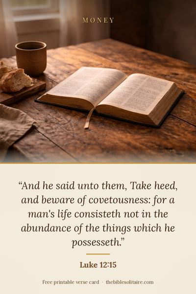 Printable verse card: Luke 12:15