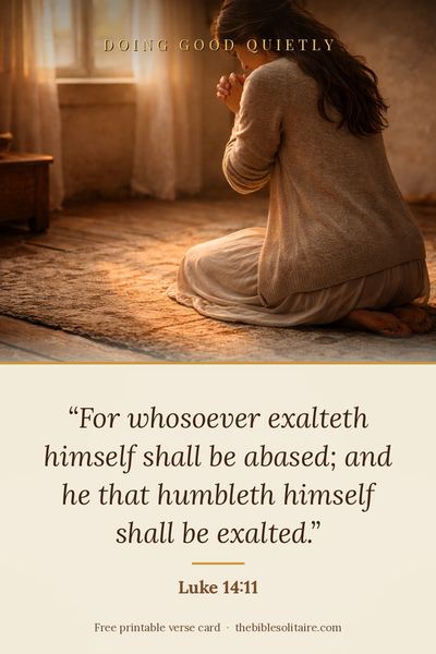 Printable verse card: Luke 14:11