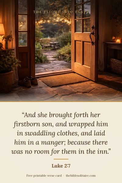 Printable verse card: Luke 2:7