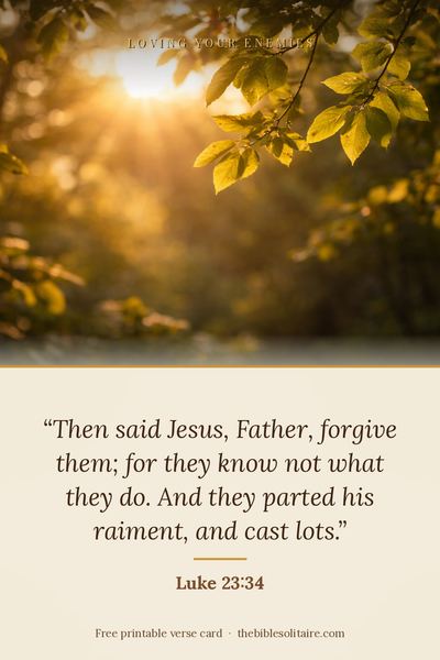 Printable verse card: Luke 23:34
