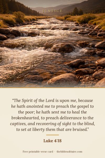 Printable verse card: Luke 4:18