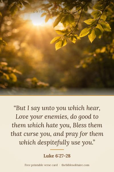 Printable verse card: Luke 6:27-28