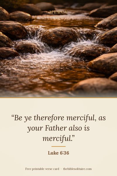 Printable verse card: Luke 6:36