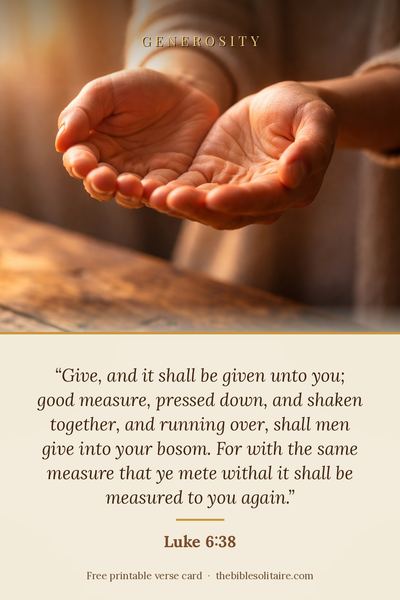 Printable verse card: Luke 6:38