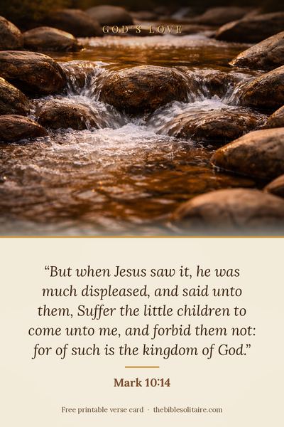 Printable verse card: Mark 10:14