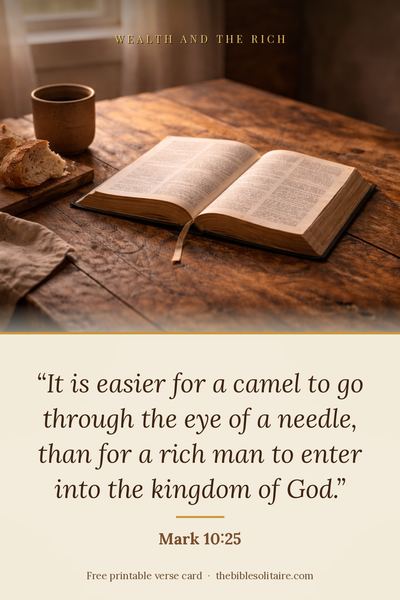 Printable verse card: Mark 10:25