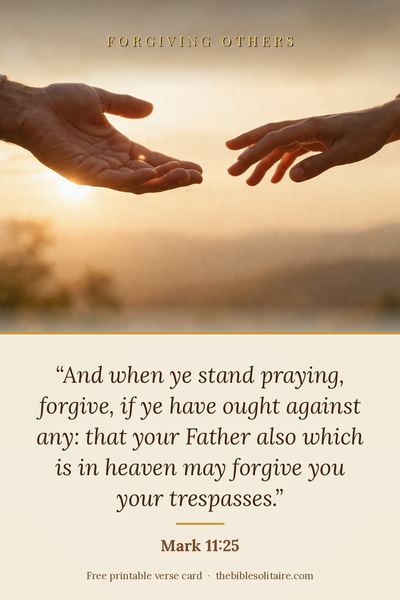 Printable verse card: Mark 11:25
