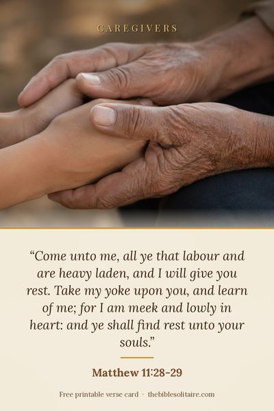 Printable verse card: Matthew 11:28-29
