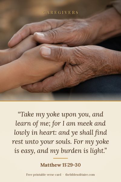 Printable verse card: Matthew 11:29-30