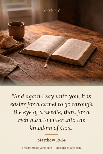 Printable verse card: Matthew 19:24