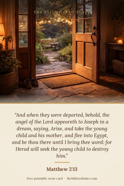 Printable verse card: Matthew 2:13
