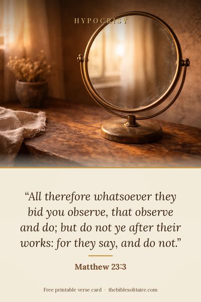 Printable verse card: Matthew 23:3