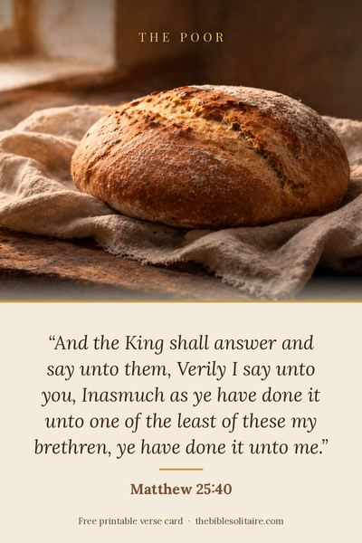 Printable verse card: Matthew 25:40