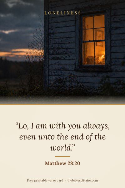 Printable verse card: Matthew 28:20