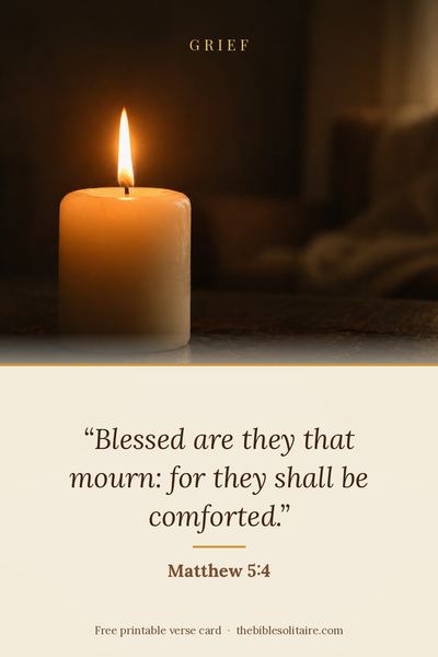 Printable verse card: Matthew 5:4