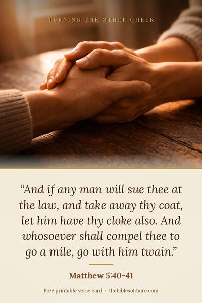 Printable verse card: Matthew 5:40-41