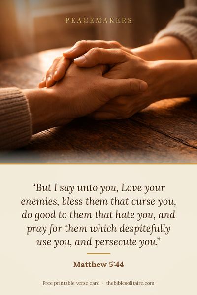 Printable verse card: Matthew 5:44