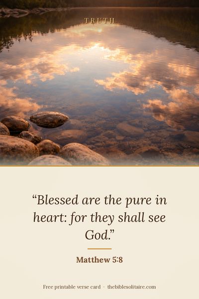 Printable verse card: Matthew 5:8