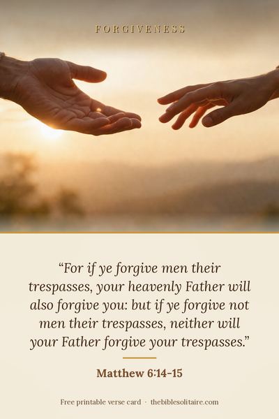 Printable verse card: Matthew 6:14-15
