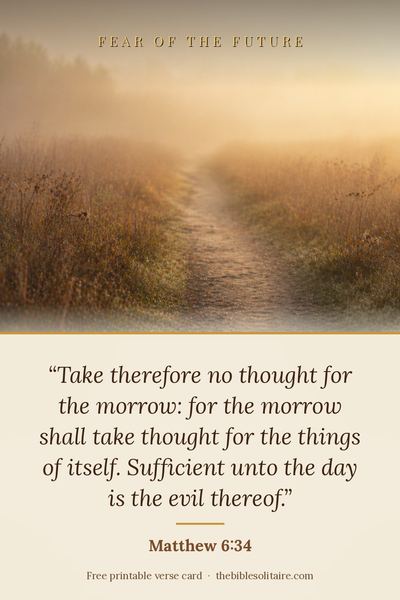 Printable verse card: Matthew 6:34