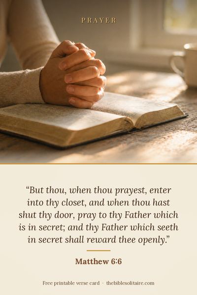 Printable verse card: Matthew 6:6