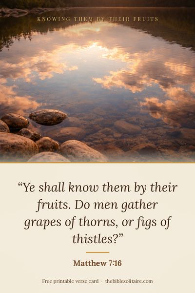 Printable verse card: Matthew 7:16