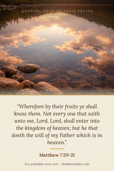 Printable verse card: Matthew 7:20-21