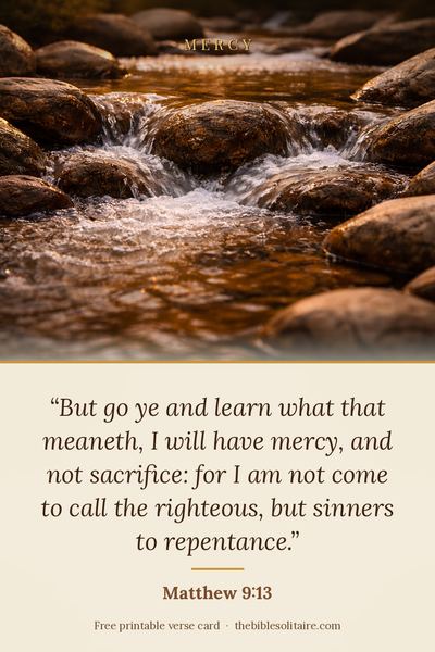 Printable verse card: Matthew 9:13