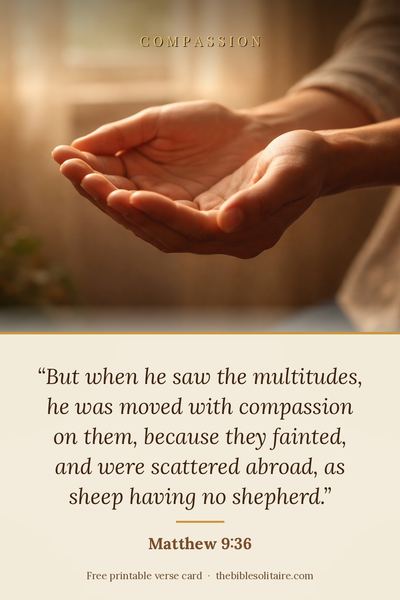 Printable verse card: Matthew 9:36