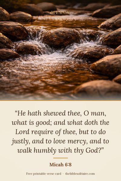 Printable verse card: Micah 6:8