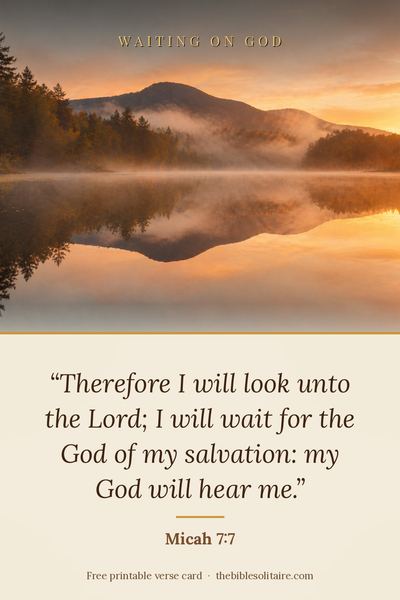 Printable verse card: Micah 7:7