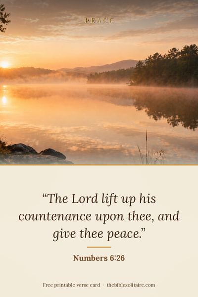 Printable verse card: Numbers 6:26