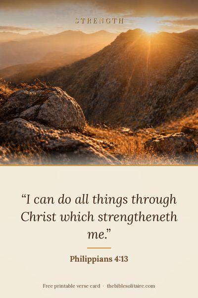 Printable verse card: Philippians 4:13