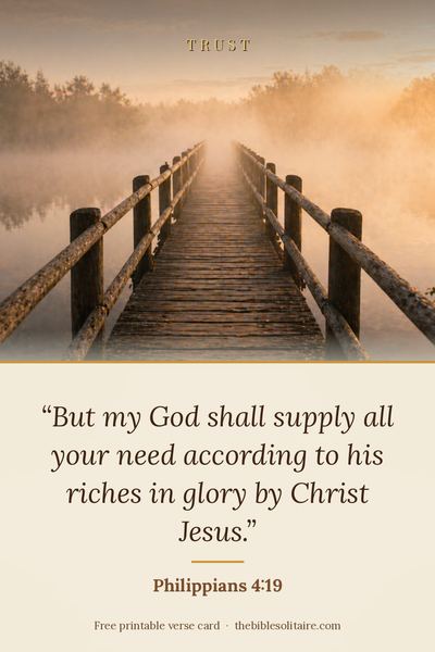 Printable verse card: Philippians 4:19