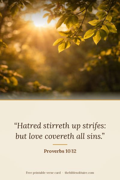 Printable verse card: Proverbs 10:12