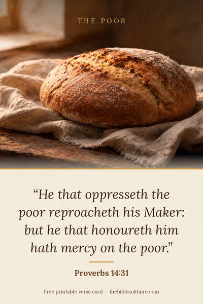 Printable verse card: Proverbs 14:31