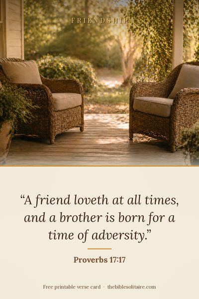 Printable verse card: Proverbs 17:17