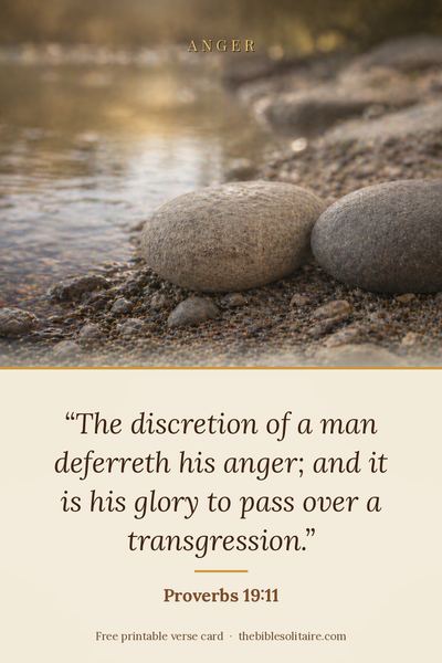 Printable verse card: Proverbs 19:11