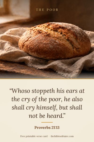 Printable verse card: Proverbs 21:13