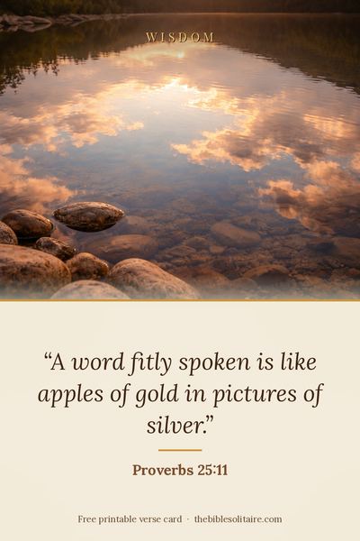 Printable verse card: Proverbs 25:11