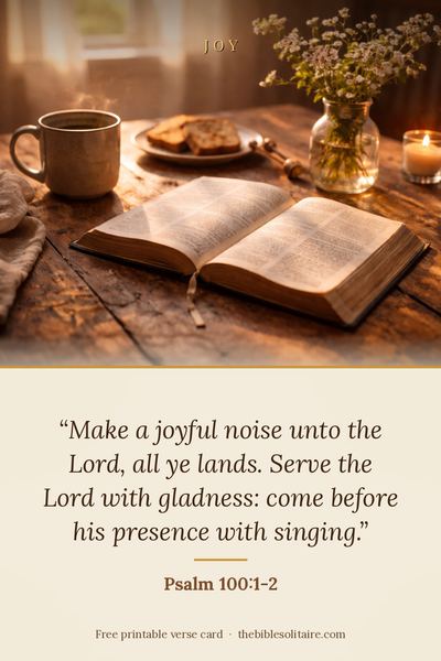 Printable verse card: Psalm 100:1-2