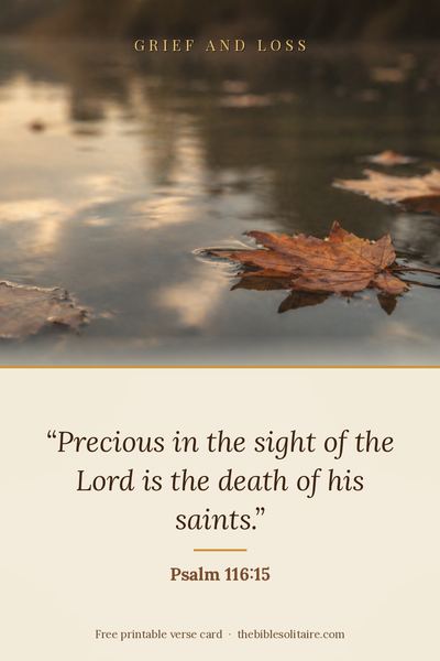 Printable verse card: Psalm 116:15