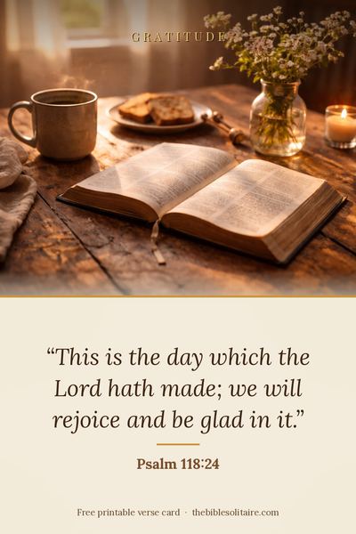 Printable verse card: Psalm 118:24